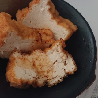 厚揚げ豆腐の鶏ガラ醤油焼き